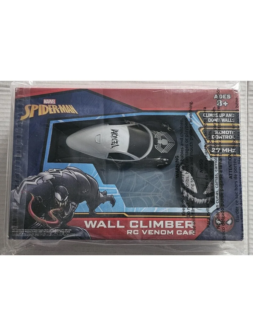 Marvel Spider-Man Wall Climber RC Venom Car (Sealed in Box) 2023